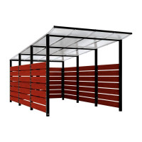 Containerüberdachung | Kapazität: 8-10x240L / 2x1100L | Tiefschwarz, zum Einbetonieren