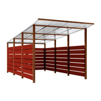 Container Shelter | Capacity: 8-10x240L / 2x1100L | Rust Corten Effect, for Embedding.