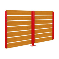Containerüberdachung Modulares System - Verkleidung aus Kompaktem Laminat | Doppelseitig, 2500 mm - Helle Eiche
