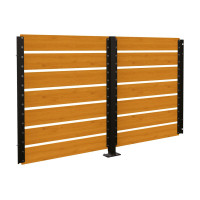 Containerüberdachung Modulares System - Verkleidung aus Kompaktem Laminat | Doppelseitig, 2500 mm - Helle Eiche