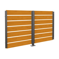 Containerüberdachung Modulares System - Verkleidung aus Kompaktem Laminat | Doppelseitig, 2500 mm - Mahagoni