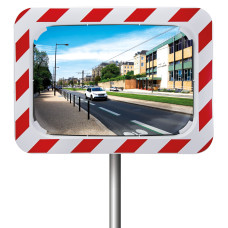 Vialux Traffic Mirror Red/White - 600x400mm - P.A.S.