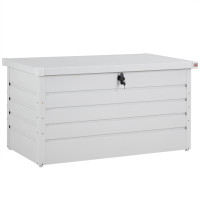 Metal Garden Storage Box | 385L | Light Grey | Waterproof | Lockable
