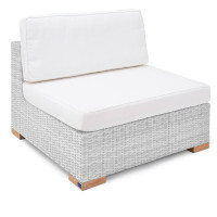 Garland Polyrattan Middle Module Havanna White Grey with Teak