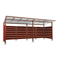 Container Canopy | Capacity: 8x240L / 3x1100L | Rust Corten Effect, on Floor Plates.