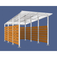Container Canopy | Capacity: 8-10x240L / 2x1100L | Pure White, on Floor Plates.