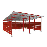 Container Canopy | Capacity: 16-20x240L / 6x1100L | Purple, on Base Plates
