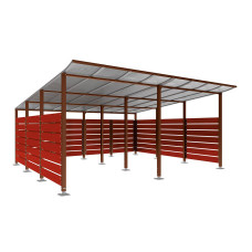 Container Canopy | Capacity: 16-20x240L / 6x1100L | Rust Corten Effect, on Floor Plates.