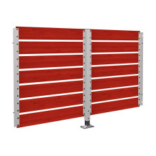 Container Canopy Modular System - Cladding made of Compact Laminate | Double-Sided, 2500 mm - Mahogany