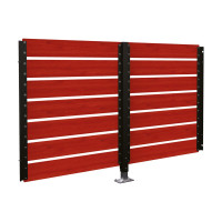 Containerüberdachung Modulares System - Verkleidung aus Kompaktem Laminat | Doppelseitig, 2500 mm - Mahagoni