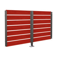 Containerüberdachung Modulares System - Verkleidung aus Kompaktem Laminat | Doppelseitig, 2500 mm - Mahagoni