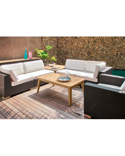 Couchtisch Teak Massivholz 120 mal 70 Zentimeter