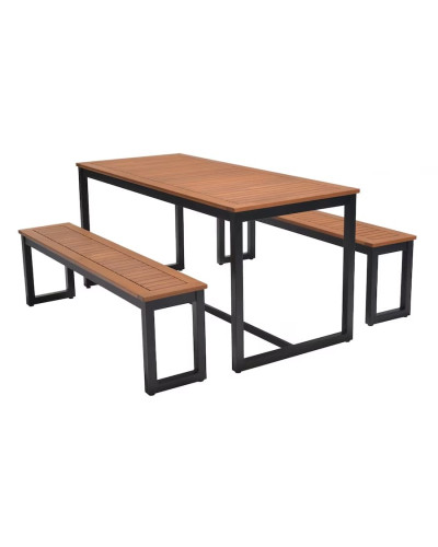 Beer Garden Set Lynx 3-pcs Aluminium/Eucalyptus