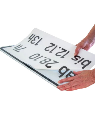 Overlay-Folie für Schildrohling 330x600 mm | ablösbar für Verkehrszeichen