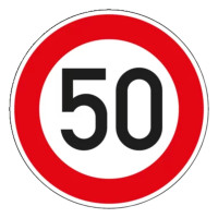 Traffic sign 274-50 | Maximum speed 50 km/h