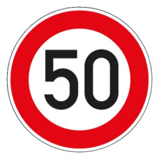Traffic sign 274-50 | Maximum speed 50 km/h