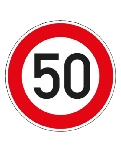 horizont Traffic Sign VZ 274-50 Maximum Speed 50 km/h | RA2 Safety