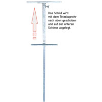 Teleskop-Aufstellrohr fuer Schilderstaender Gr. 5 | 60 x 60 mm | fuer Alform
