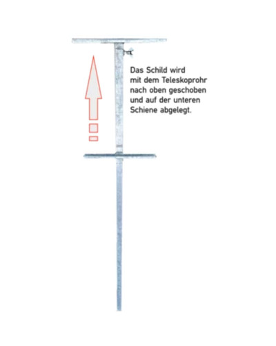 Teleskop-Aufstellrohr für Schilderständer Gr. 5 | Verkehrssicherheit erhöhen