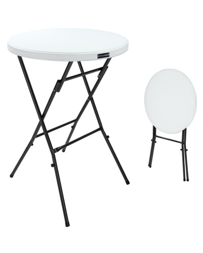 Gastro Stehtisch Kunststoff Weiß Durchmesser 72 Zentimeter