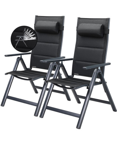 Alu Gartenstühle Bern Premium 2er-Set