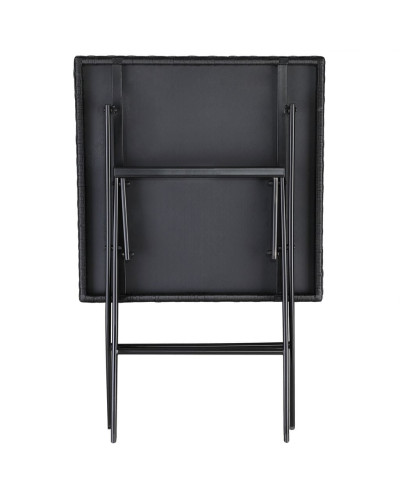 Balkontisch Polyrattan Schwarz klappbar