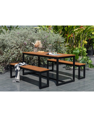 Beer Garden Set Lynx 3-pcs Aluminium/Eucalyptus