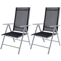 Hochlehner Bern 2er Set | Alu Silber | Klappbar Verstellbar