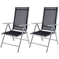 Hochlehner Bern 2er Set | Alu Silber | Klappbar Verstellbar