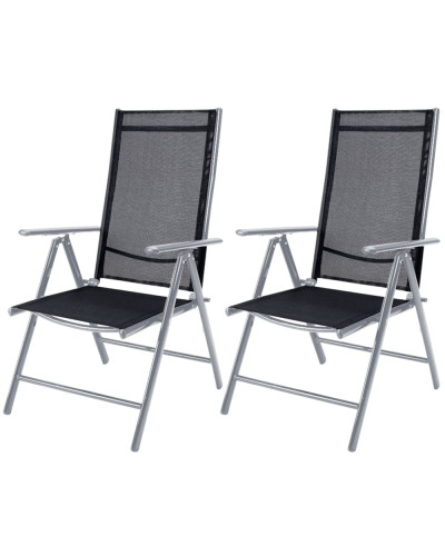Alu Garden Chairs Bern Set of 2 Silver