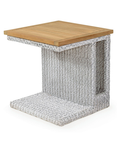Premium Beistelltisch Teak Virofiber 50 Zentimeter