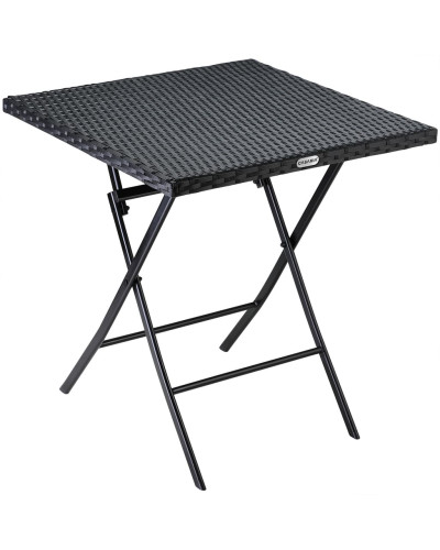Balkontisch Polyrattan Schwarz klappbar