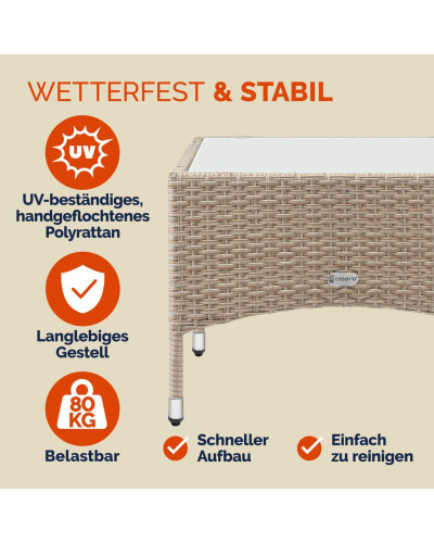 Beistelltisch Rund Aluminium Weiß 58 Zentimeter