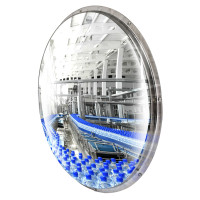 Vialux mirror for special environments stainless steel Ø 600mm - stainless steel bracket.