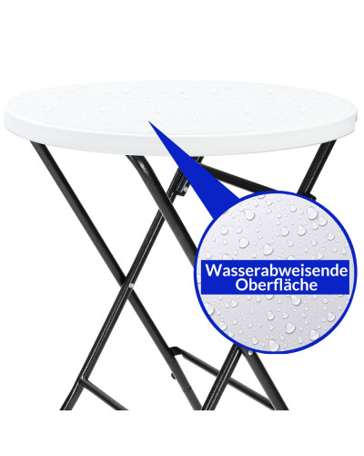 Gastro Stehtisch Kunststoff Weiß Durchmesser 72 Zentimeter