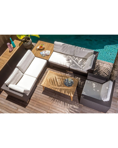 Couchtisch Teak Massivholz 120 mal 70 Zentimeter