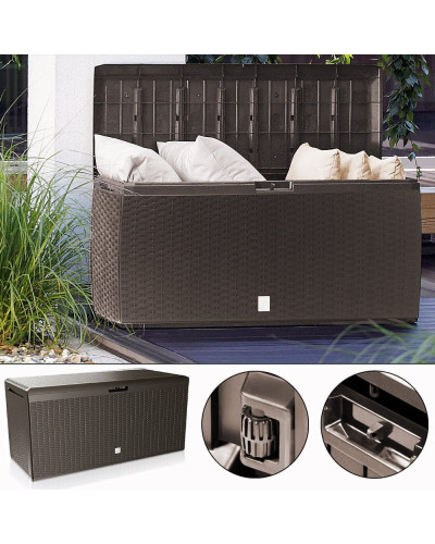 Garden Box Rato Plus 290L Brown Rattan Look