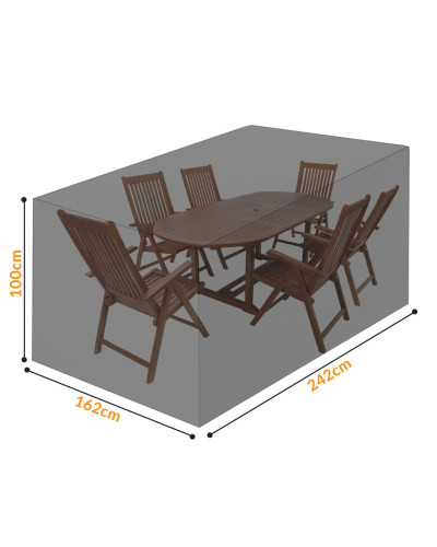 Polyrattan Gartenmöbel Set 7-tlg. inkl. Abdeckplane