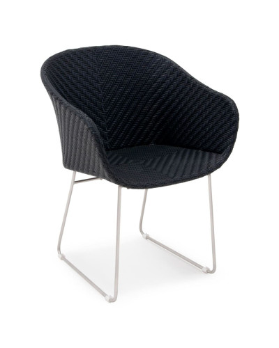 Premium Polyrattan Set Monza Schwarz-Creme