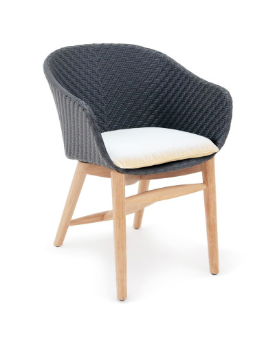 Premium Polyrattan Set Monza Schwarz-Creme