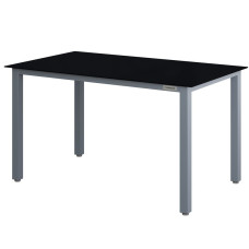 Gartentisch Bern Silber Aluminium 150x90cm Glasplatte