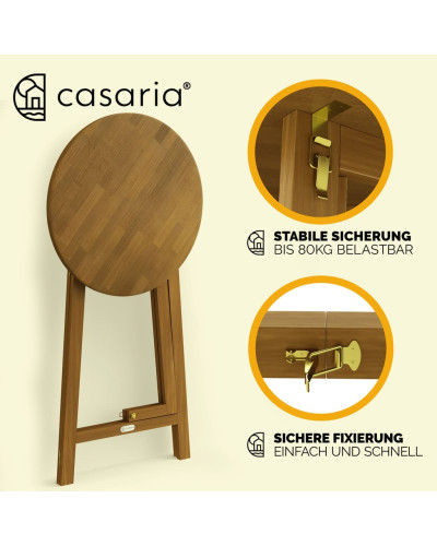 Gastro Stehtisch Akazie klappbar 80 Zentimeter