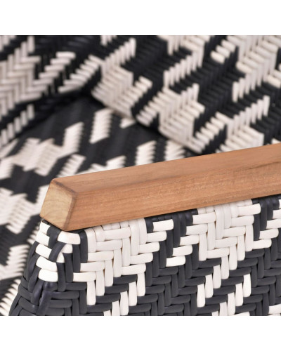 Gartenstühle Verona Tangram Polyrattan Teak