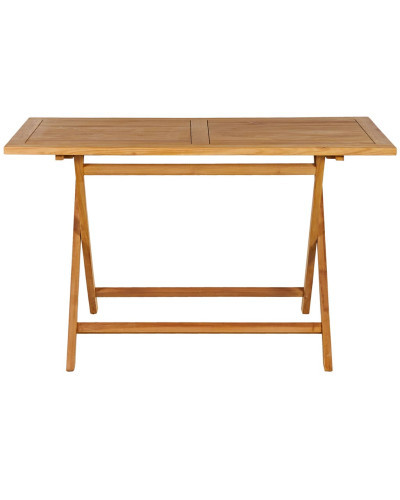 Teak Gartentisch klappbar Massivholz 125 mal 60 Zentimeter