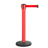Belt Barrier 10m | Red Post | Retractable Stanchion | Red Tape