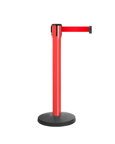 10m Retractable Belt Barrier | Red Post | Red Tape for Crowd Control