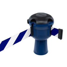 Gurtbandkassette Skipper 9m | Blau, blau-weiße Absperrung