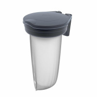 Recycling-Abfallbehälter Skipper Q | Silber | Zubehör für Personenleitsysteme