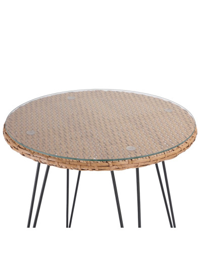Polyrattan Garden Set Bali 3-Piece Natural