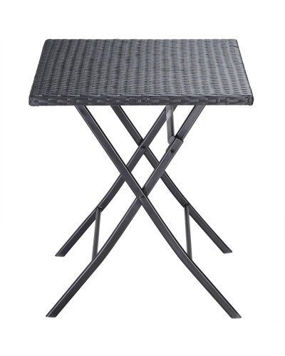 Balkontisch Polyrattan Schwarz klappbar